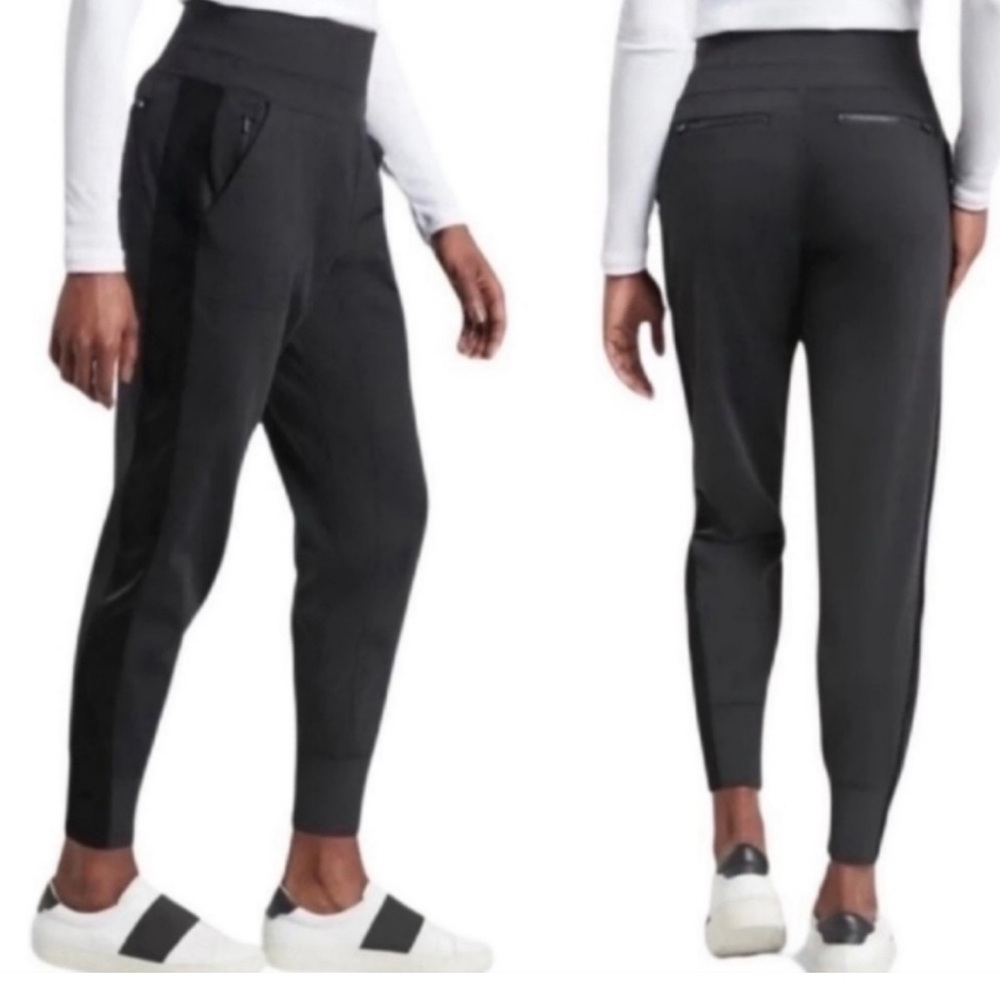 Athleta Venice Velvet High Rise Black Women's Joggers